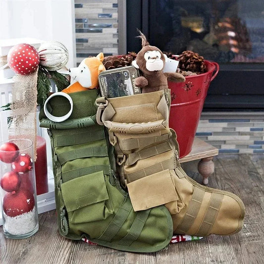 Tactical Molle Christmas sock, holiday gift sock, seasonal hanging EDC bag, outdoor sports hunting accessory, disposable bag BLACKBEARD OUTDOOR INDUSTRIES