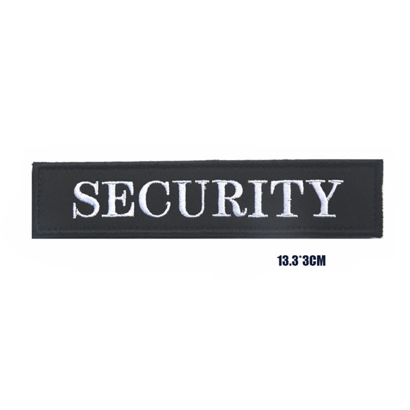 Patch Brodé SECURITY – Insigne Hook & Loop Velcro | Agent de Sécurité