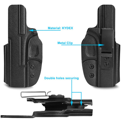 Holster de Poche IWB Kydex pour Pistolet – Port Discret et Confortable pour Glock 19, 19X, 44, 45, 32 BLACKBEARD OUTDOOR INDUSTRIES