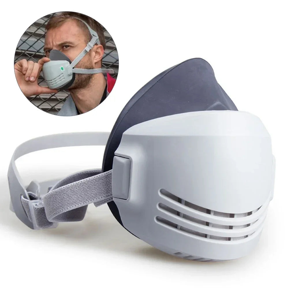 Masque Anti-Poussière avec 20 Filtres en Coton - Respirateur Demi-Visère pour Protection Contre la Poussière, Brouillard, Fumée et Gaz - Idéal pour l'Industrie, la Construction et le Travail Général BLACKBEARD OUTDOOR INDUSTRIES