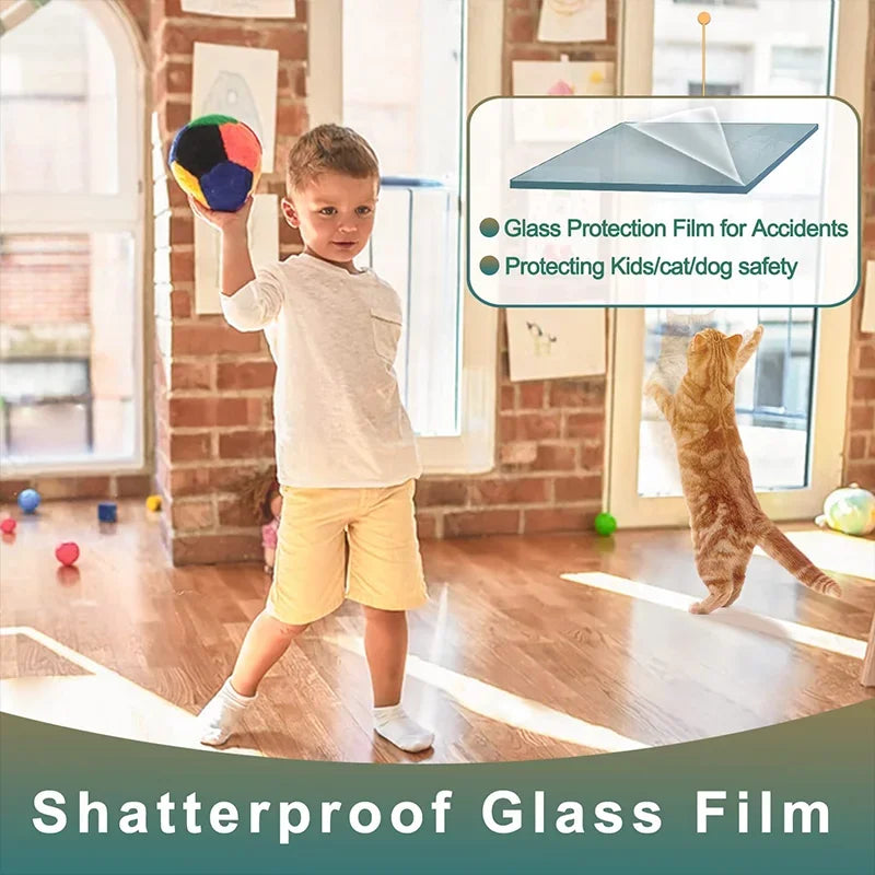 Film vitre anti-choc transparent pour sécurité et protection