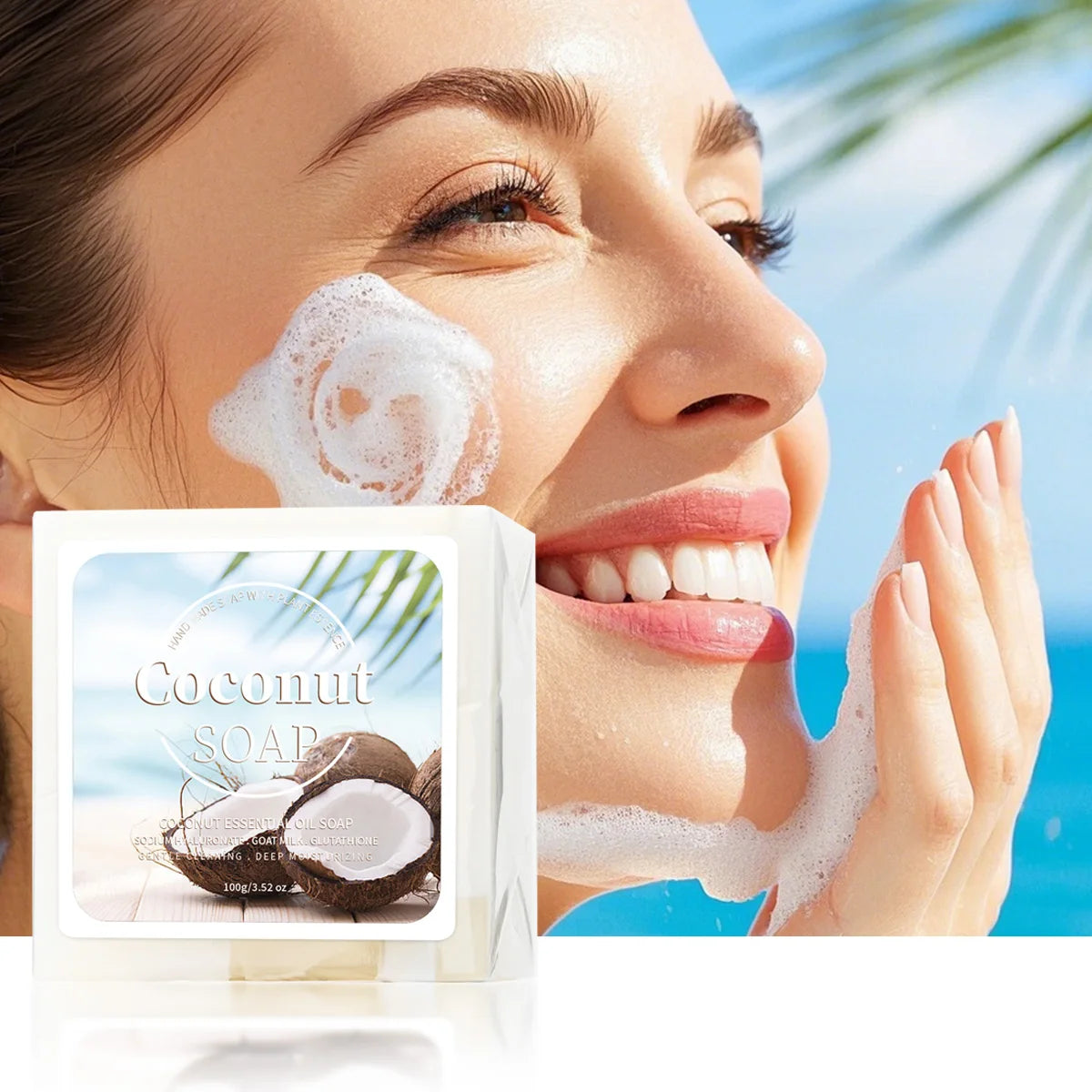Savon au lait de coco 100 g pour la toilette