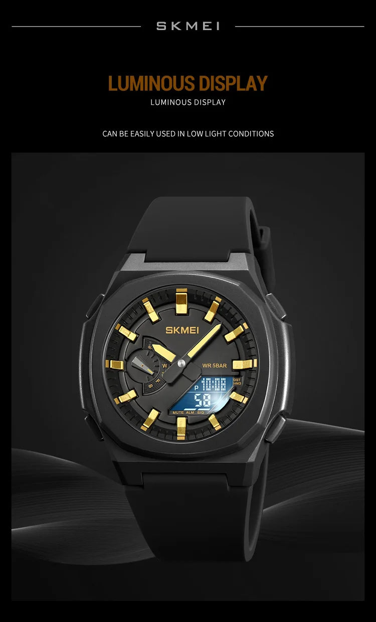 Montre de Sport SKMEI 2091 pour Homme – Montre Numérique Militaire Résistante à l'Eau avec Fonction Compte à Rebours et Date - BLACKBEARD OUTDOOR INDUSTRIES