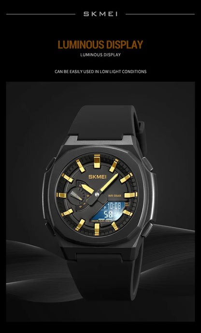 Montre de Sport SKMEI 2091 pour Homme – Montre Numérique Militaire Résistante à l'Eau avec Fonction Compte à Rebours et Date - BLACKBEARD OUTDOOR INDUSTRIES