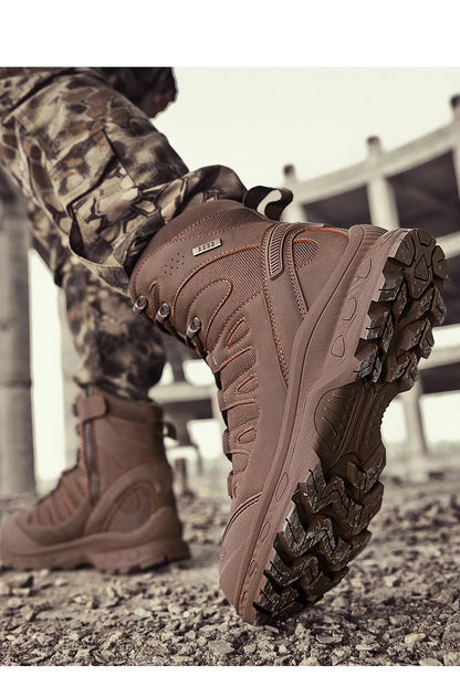 Bottes Tactiques pour Homme – Hautes, Lacées, Militaires, de Randonnée, en Cuir PU, Imperméables, Taille Plus, Unisexes, pour Escalade et Travail - BLACKBEARD OUTDOOR INDUSTRIES