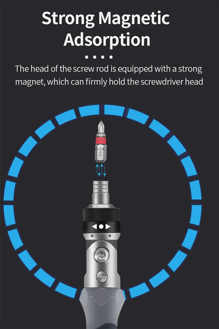 Coffret Tournevis Cliquet Multidirectionnel 30–49 pièces – Acier Vanadium Magnétique - BLACKBEARD OUTDOOR INDUSTRIES