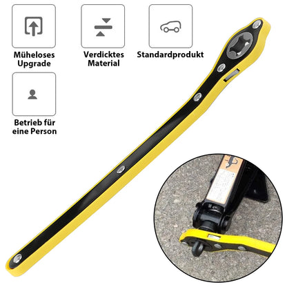 Cric Mécanique 2-en-1 avec Clé à Cliquet – 1.5T / 2.5T | Outil de Levage Pliable pour Voiture - BLACKBEARD OUTDOOR INDUSTRIES