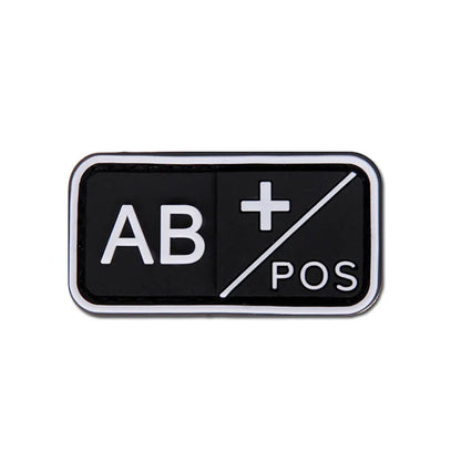 Patch Groupe Sanguin 3D PVC – A, B, AB, O | Rh+ & Rh- | Hook & Loop | Militaire, Airsoft, Tactique | 5×2,5 cm | 4 Coloris - BLACKBEARD OUTDOOR INDUSTRIES