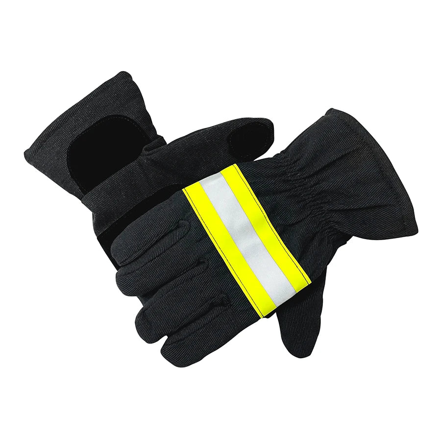 Gants Ignifuges Pompier — Aramid Anti-Feu, Bande Réfléchissante - BLACKBEARD OUTDOOR INDUSTRIES