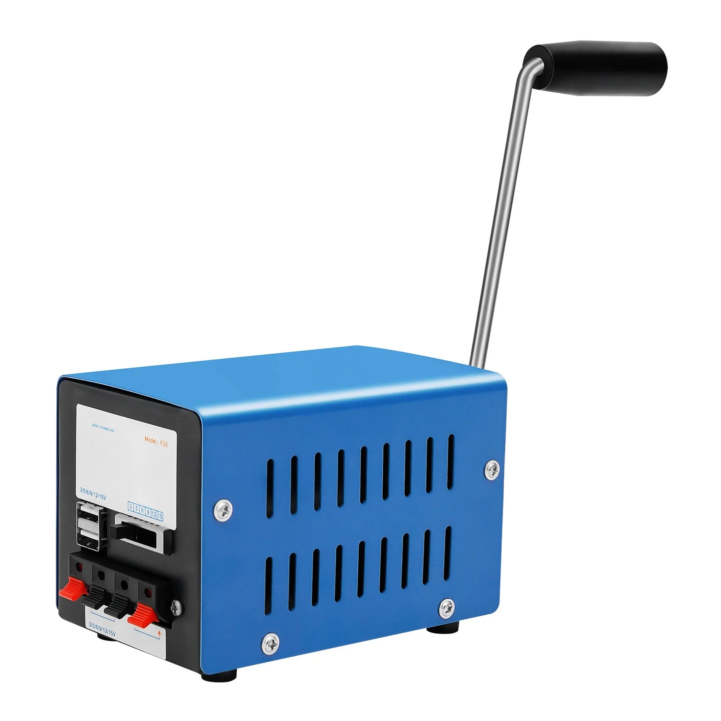 Générateur a manivelle portable 20W avec sortie USB 5V pour camping et urgences - BLACKBEARD OUTDOOR INDUSTRIES