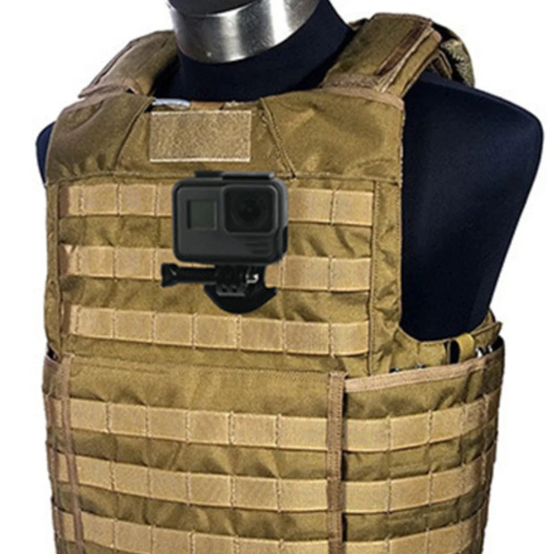 Support Molle pour GoPro - Support de Fixation avec Clip pour Gilet Tactique - Quick Release Adapter pour Caméras GoPro Hero 12, Sjcam, DJI, Insta360 BLACKBEARD OUTDOOR INDUSTRIES