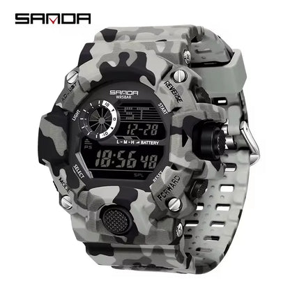 Montre numérique homme SANDA 2183 camouflage sport