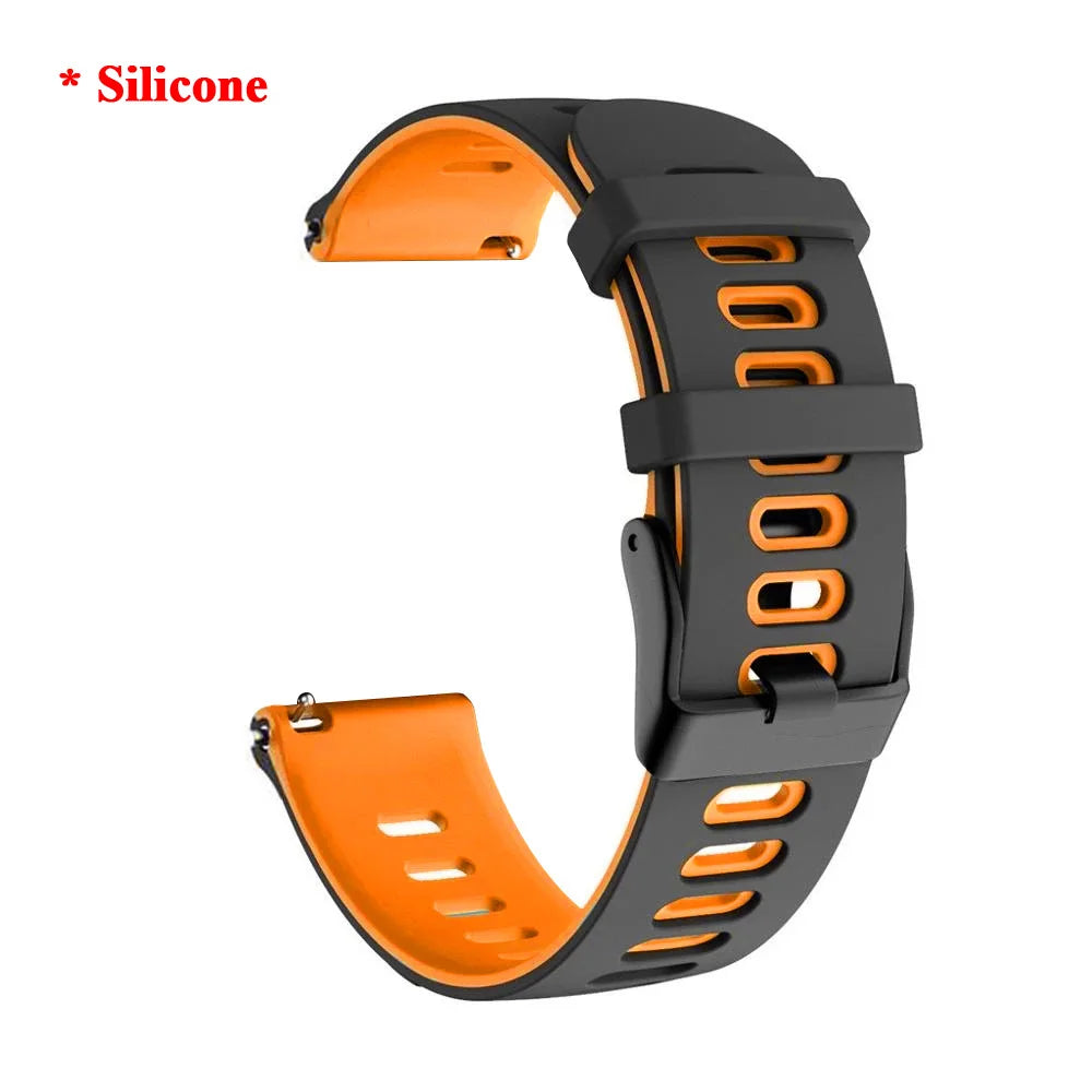 Bracelet en Cuir et Silicone 20mm/22mm pour Montres Huawei, Amazfit et Samsung Galaxy Watch BLACKBEARD OUTDOOR INDUSTRIES
