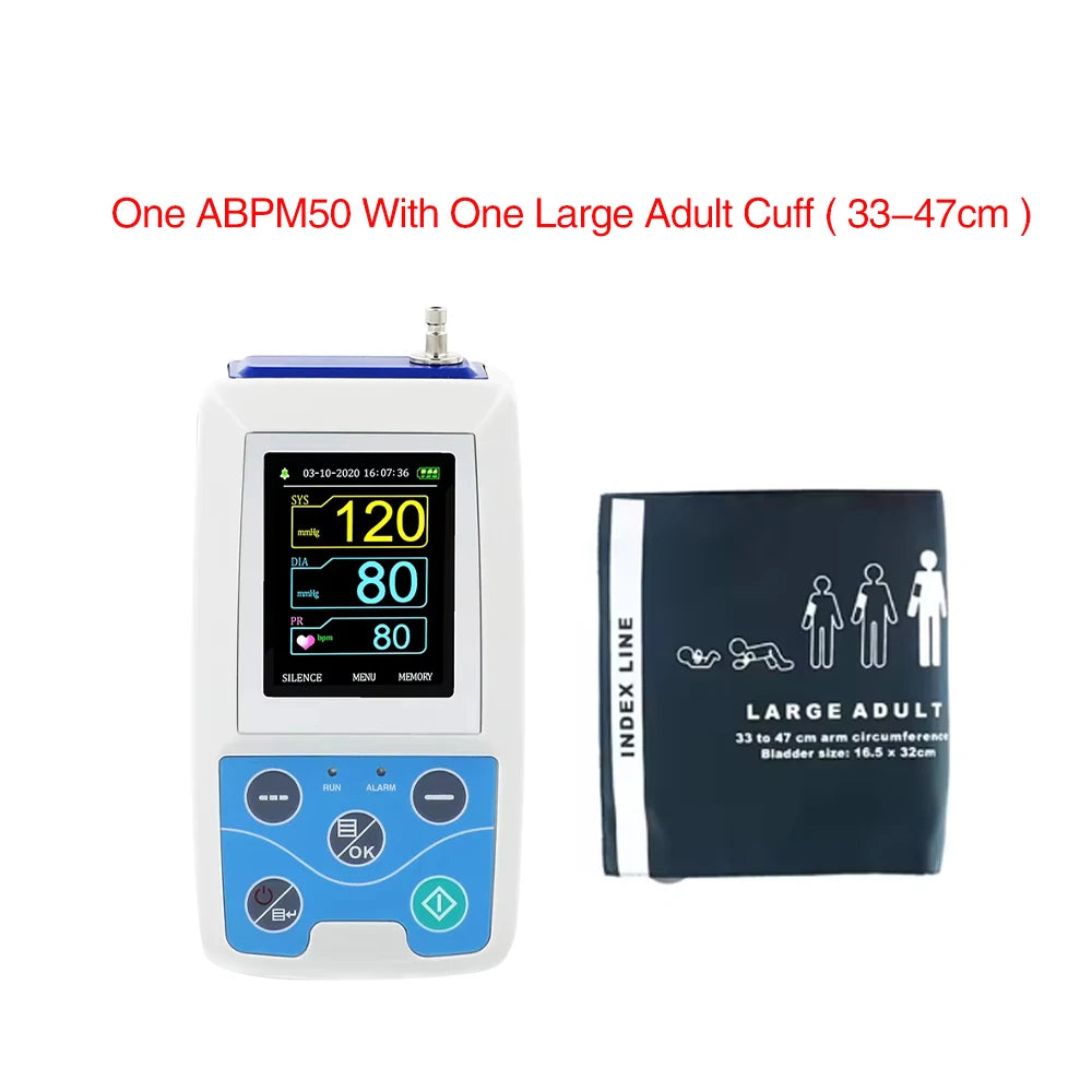 CONTEC ABPM50 – Moniteur de Pression Artérielle Ambulatoire 24H avec Logiciel PC