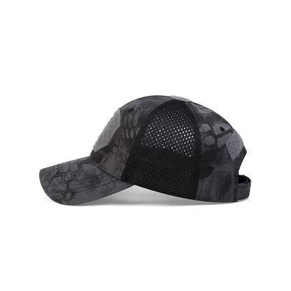 Casquette Baseball Skull Brodée – Camouflage & Uni Réglable Respirante Unisexe Outdoor