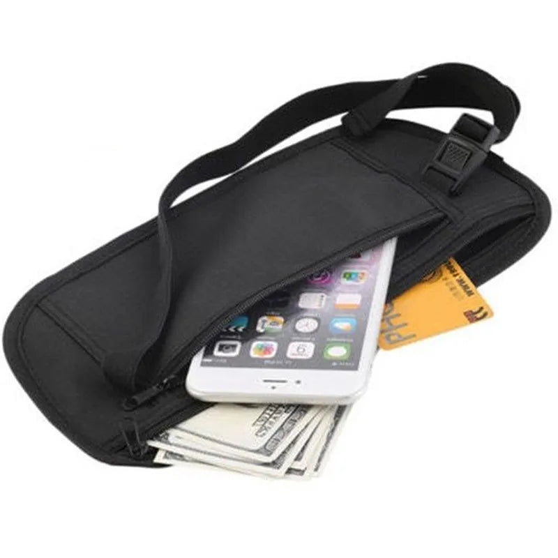 Ceinture Pochette de Voyage Sécurisée – Unisexe, Ultra-fine, Noire - BLACKBEARD OUTDOOR INDUSTRIES
