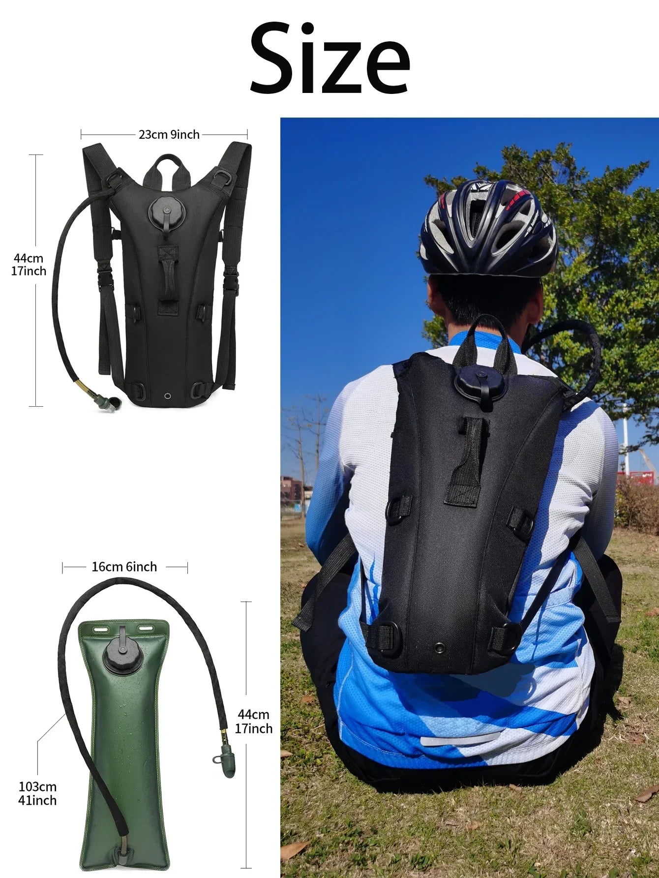 Sac à Dos d’Hydratation Outdoor avec Réservoir 3L – Imperméable pour Running, Randonnée, Vélo, Chasse et Camping - BLACKBEARD OUTDOOR INDUSTRIES