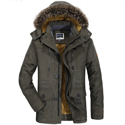 Long Parka Homme Hiver — Col Fourrure, Capuche Amovible, Multi-Poches | M à 7XL (Taille Asiatique) - BLACKBEARD OUTDOOR INDUSTRIES