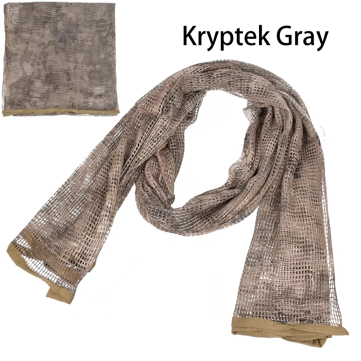Chèche Tactique Camouflage Filet 190x90cm – Coton/Nylon, Multifonction | Airsoft, Chasse, Randonnée