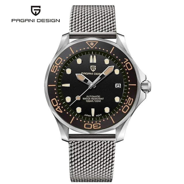 Montre Automatique PAGANI DESIGN PD1667 – Saphir AR, 100M, Mouvement Miyota 8215