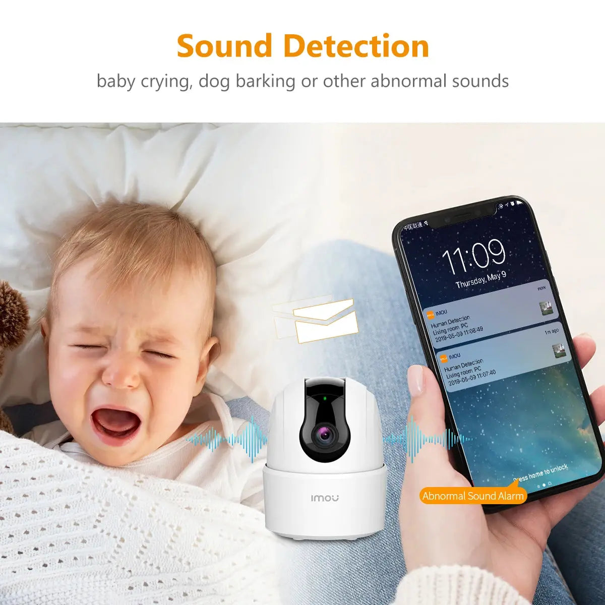 IMOU Ranger 2C 2MP – Caméra de Surveillance WiFi Intérieure à 360° | Babyphone | Détection Humaine | Audio Bidirectionnel | Vision Nocturne Ma boutique