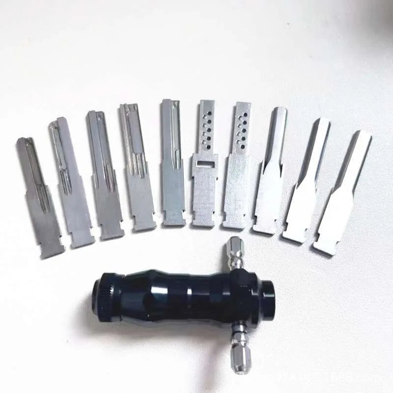 Kit de Crochetage Acier Inoxydable 10 en 1 avec Clés Interchangeables pour Serrures Tubulaires - BLACKBEARD OUTDOOR INDUSTRIES