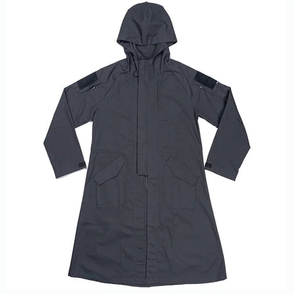 Manteau tactique à capuche homme : trench long coupe-vent en coton-polyester - BLACKBEARD OUTDOOR INDUSTRIES