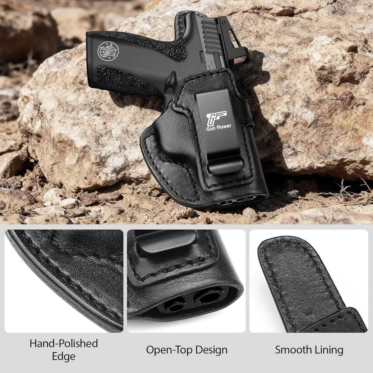 Holster IWB cuir pour S&W Bodyguard 2.0 droitier