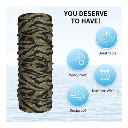 Tiger Stripe Camo – Bandeau Tour de Cou Hiver Multifonction pour Hommes et Femmes | Parfait pour Randonnée, Cyclisme, Sports Outdoor et Usage Quotidien - BLACKBEARD OUTDOOR INDUSTRIES