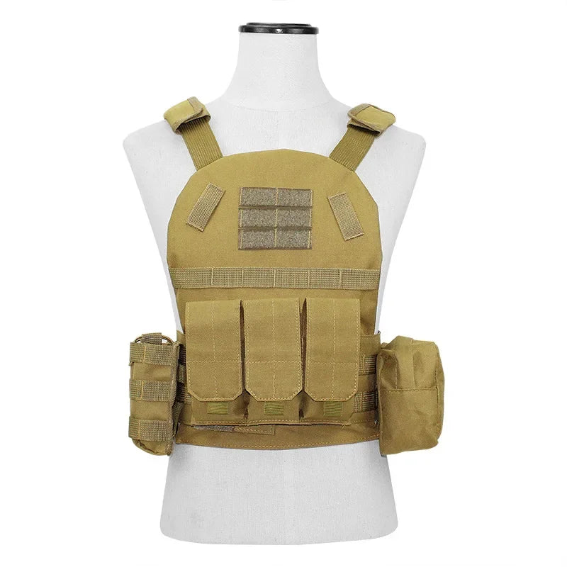 Gilet Tactique Enfant - Gilet Militaire Airsoft et Chasse Camouflage pour Enfants - Équipement Outdoor Paintball Molle BLACKBEARD OUTDOOR INDUSTRIES