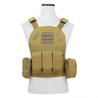 Gilet Tactique Enfant - Gilet Militaire Airsoft et Chasse Camouflage pour Enfants - Équipement Outdoor Paintball Molle BLACKBEARD OUTDOOR INDUSTRIES