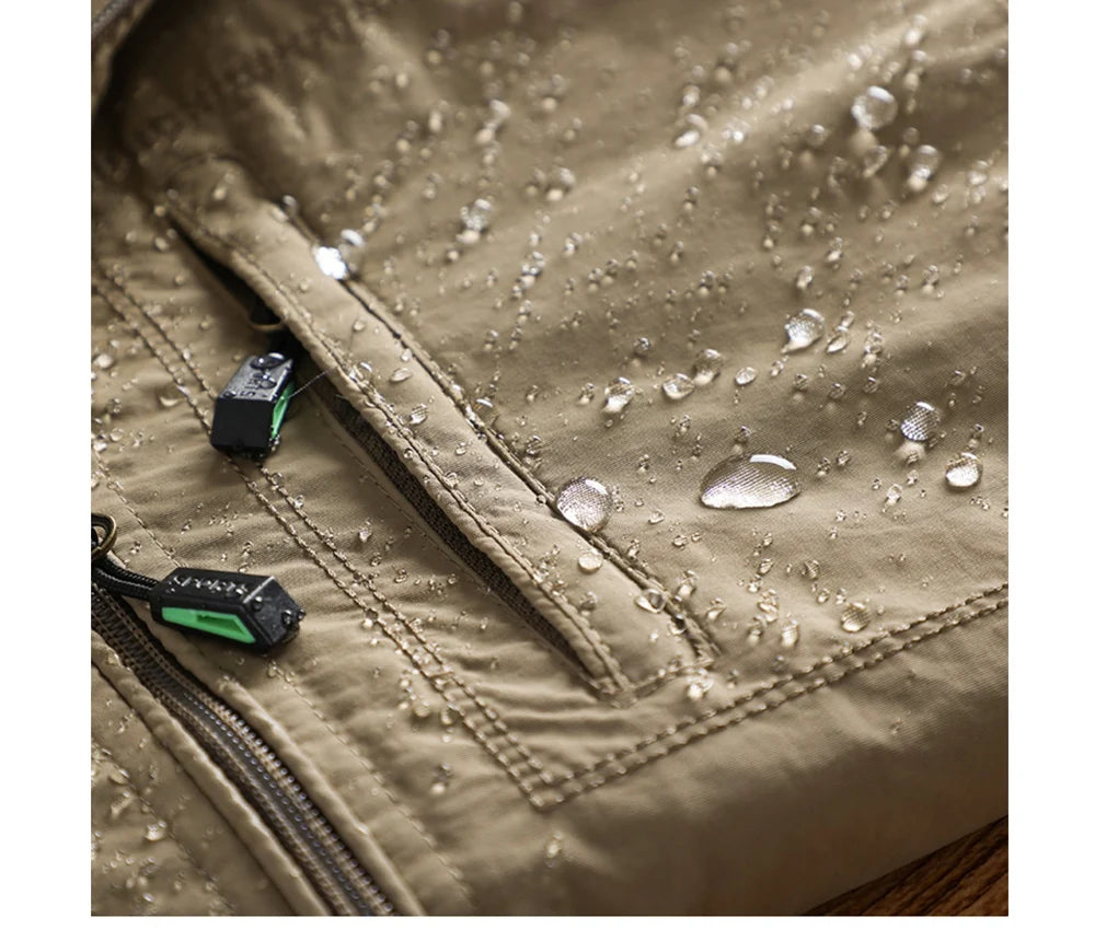 Veste Homme de Randonnée Étanche DIMUSI Coupe-Vent Respirant - BLACKBEARD OUTDOOR INDUSTRIES