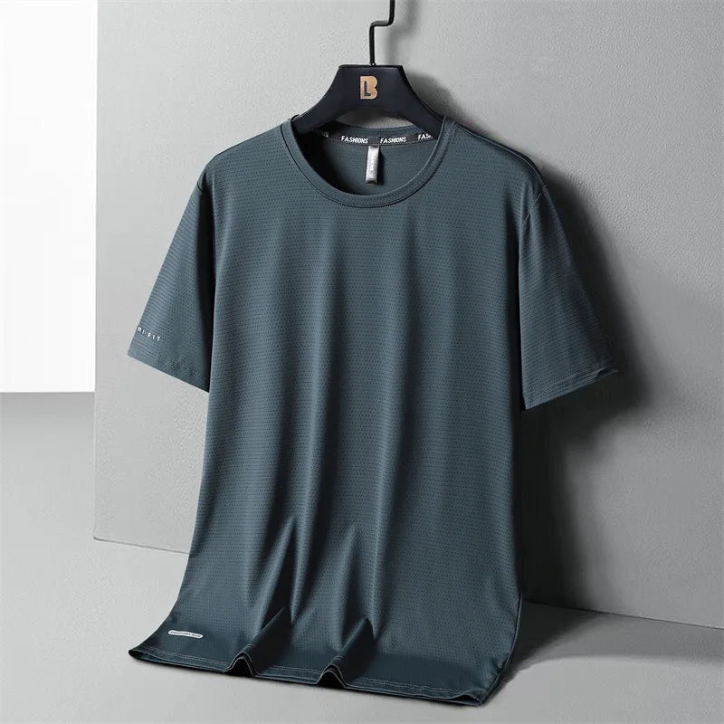 T-Shirt Homme Grande Taille Ice Silk – Respirant, Séchage Rapide | L à 8XL