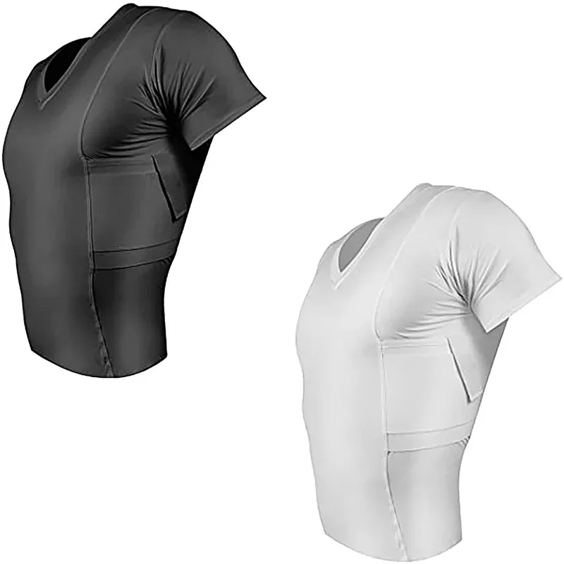 T-Shirt Holster de port discret – T-shirt tactique à compression avec étui intégré, ambidextre, unisexe - BLACKBEARD OUTDOOR INDUSTRIES