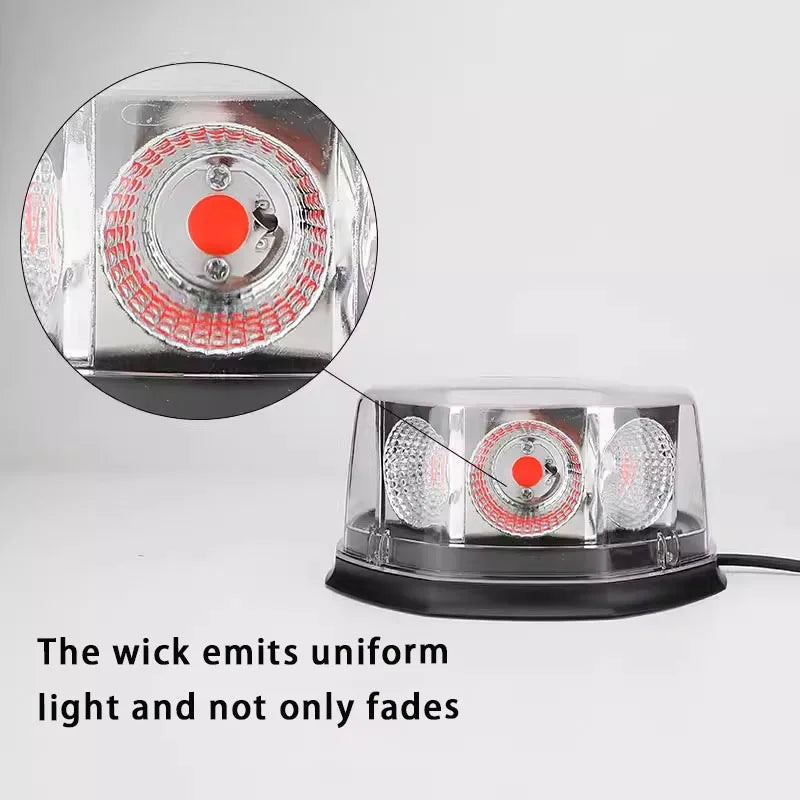 Rampe Gyrophare LED Police & Urgence — Stroboscopique 48W 12V/24V Magnétique - BLACKBEARD OUTDOOR INDUSTRIES