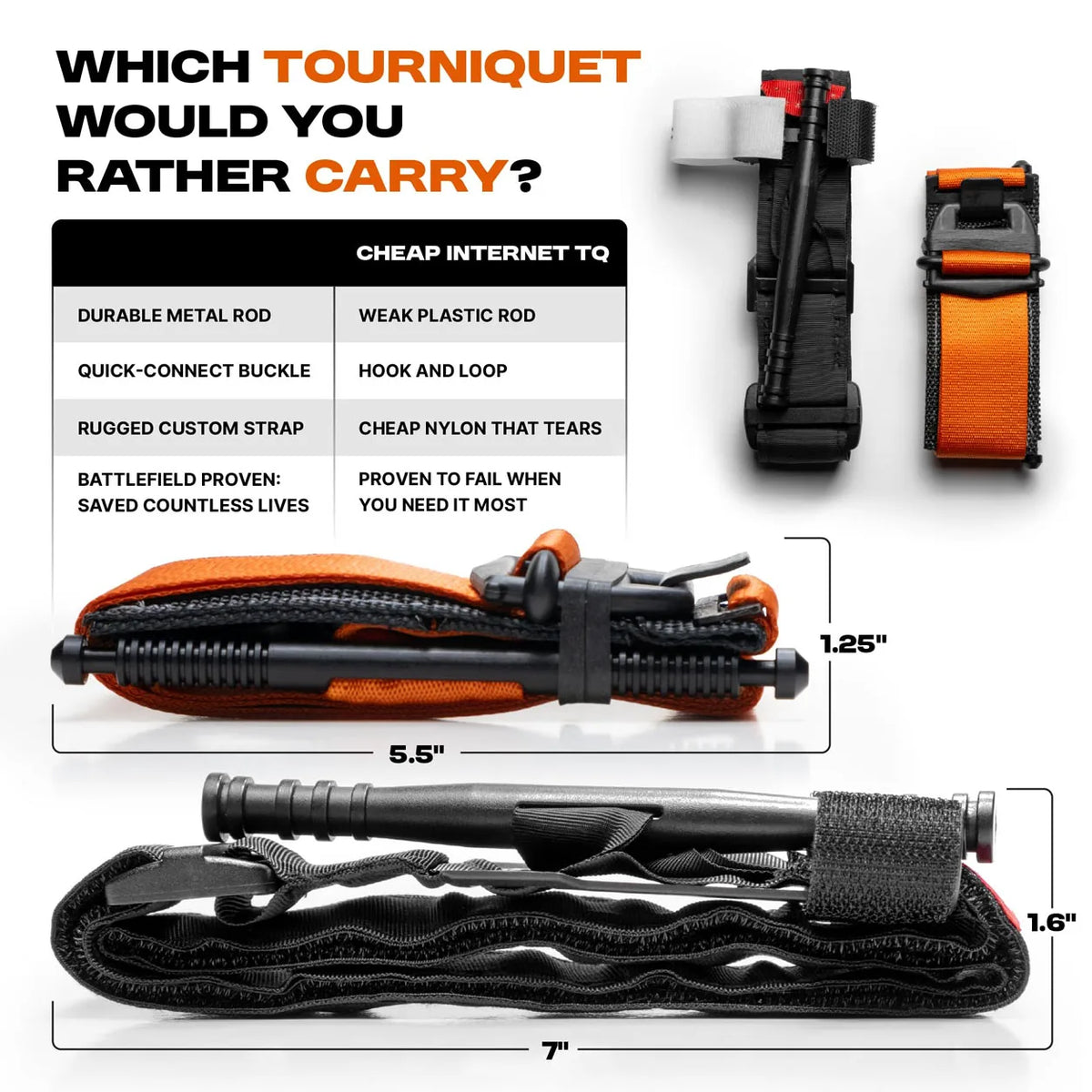 Garrot tourniquet tactique pour trousse de secours