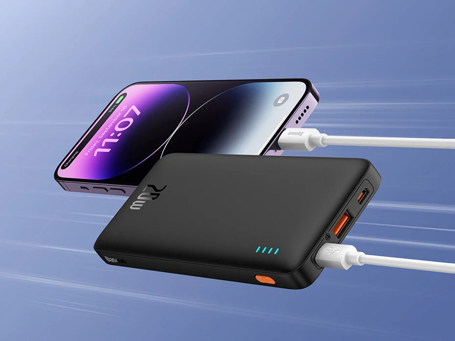 Baseus Airpow Power Bank 10000mAh / 20000mAh – Charge Rapide 20W avec Câbles Intégrés - BLACKBEARD OUTDOOR INDUSTRIES