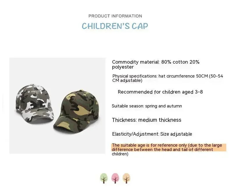 casquette camouflage enfants 3/8ans Ma boutique