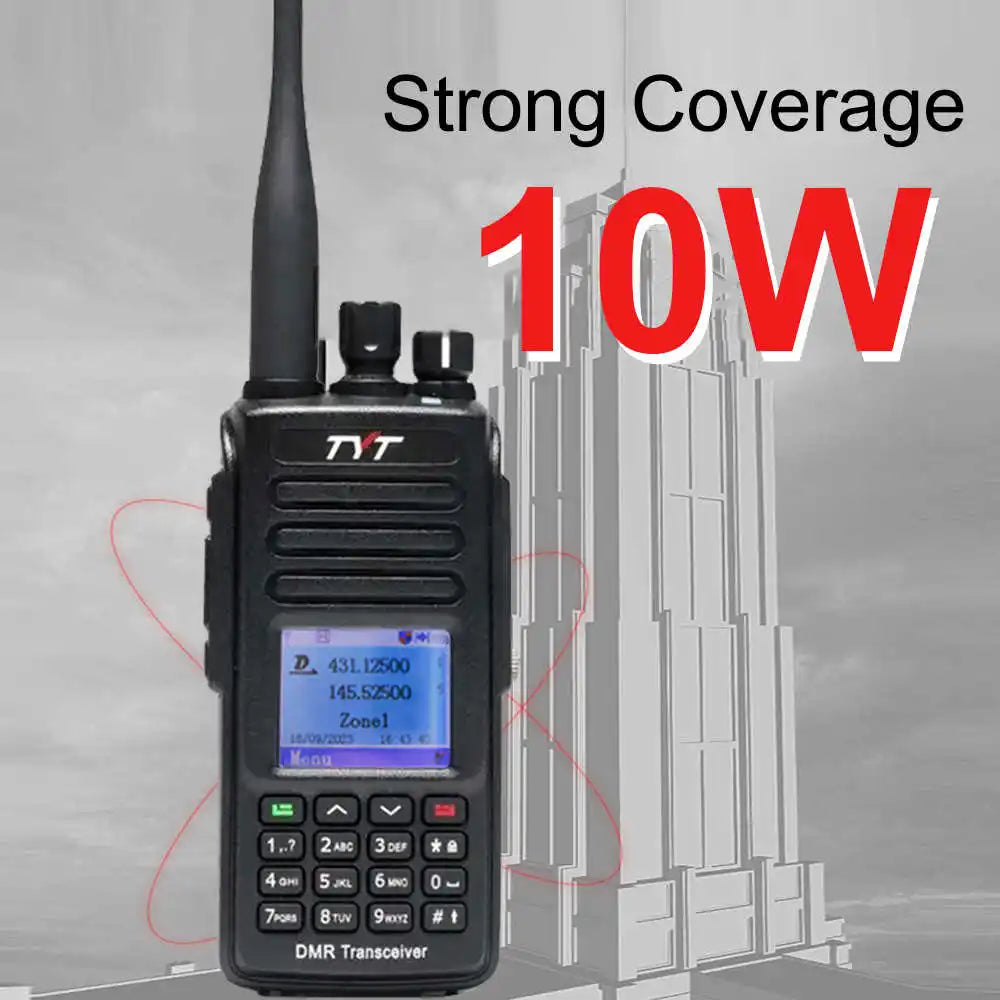 Talkie-Walkie DMR TYT MD-UV390Plus – 10W, GPS Intégré, IP67 Étanche, Chiffrement AES256, Double Bande VHF/UHF, 3000 Canaux