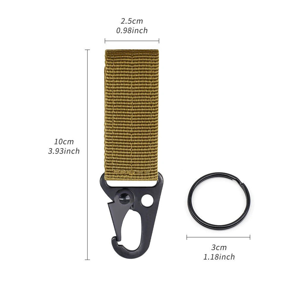 3 Pièces – Boucles Tactiques en Nylon avec Mousqueton Carabine, Clip de Ceinture EDC, Porte-Clés pour Sac à Dos Molle, Accessoire pour Escalade et Camping en Plein Air - BLACKBEARD OUTDOOR INDUSTRIES