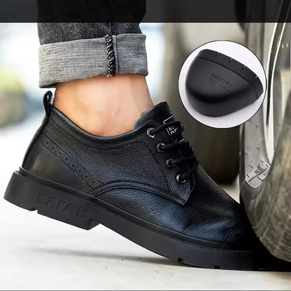 Chaussures à Coque Homme Cuir Véritable – Sécurité Classique