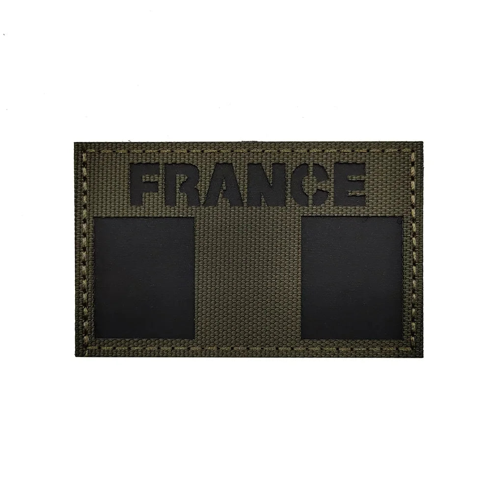 Patch Drapeau France IR Réfléchissant – Badge Tactique Brodé pour Casquette, Sac, Brassard - BLACKBEARD OUTDOOR INDUSTRIES