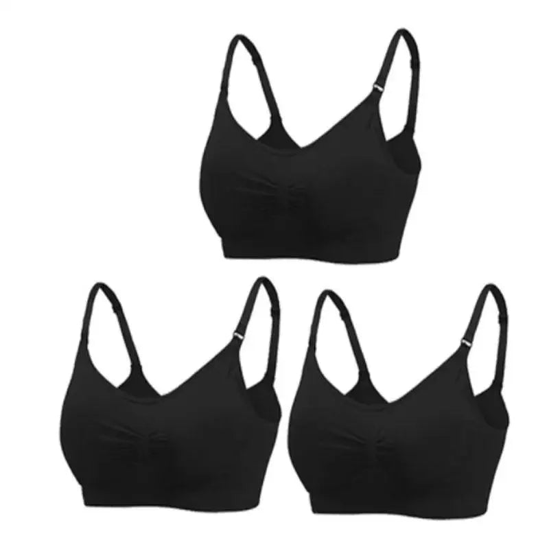 Lot de 3 Soutiens-Gorge d'Allaitement Maternité – Sans Armature, Grande Taille, Respirant