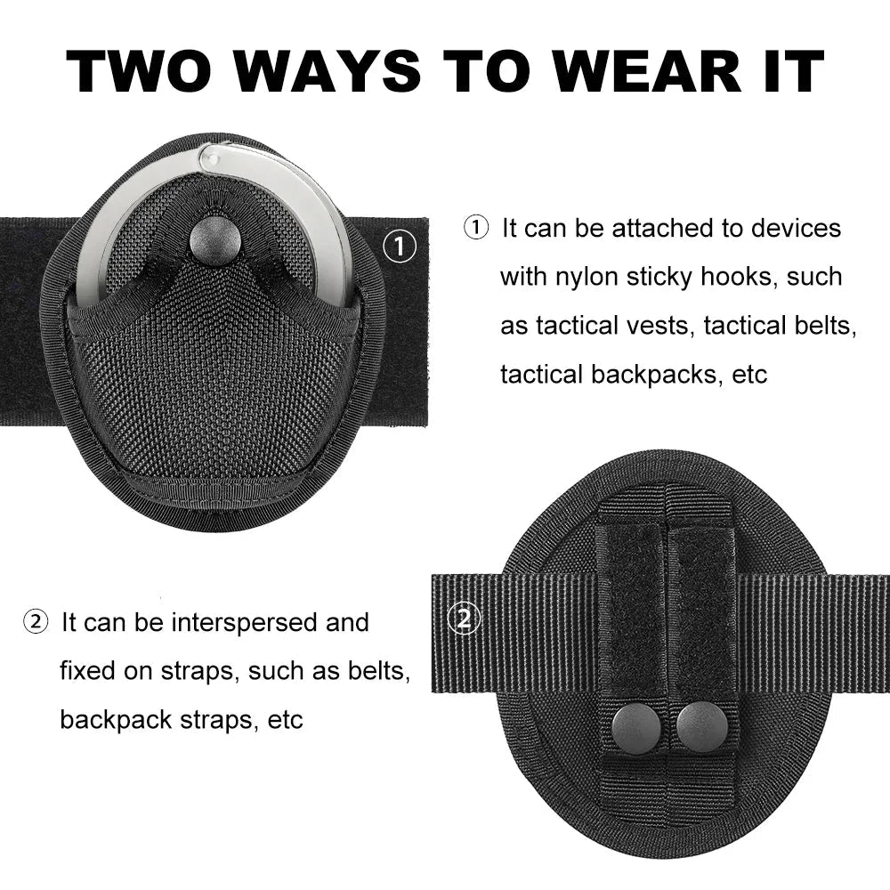 Holder Tactique pour Menottes - Poche MOLLE Universelle pour Menottes Standard avec Système de Libération Rapide BLACKBEARD OUTDOOR INDUSTRIES