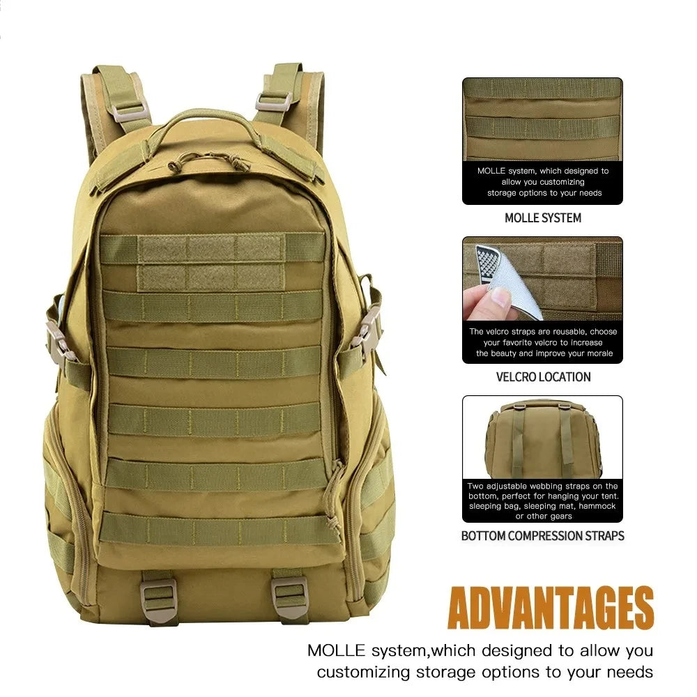 Sac à dos tactique 30 L MOLLE avec compartiment ordinateur