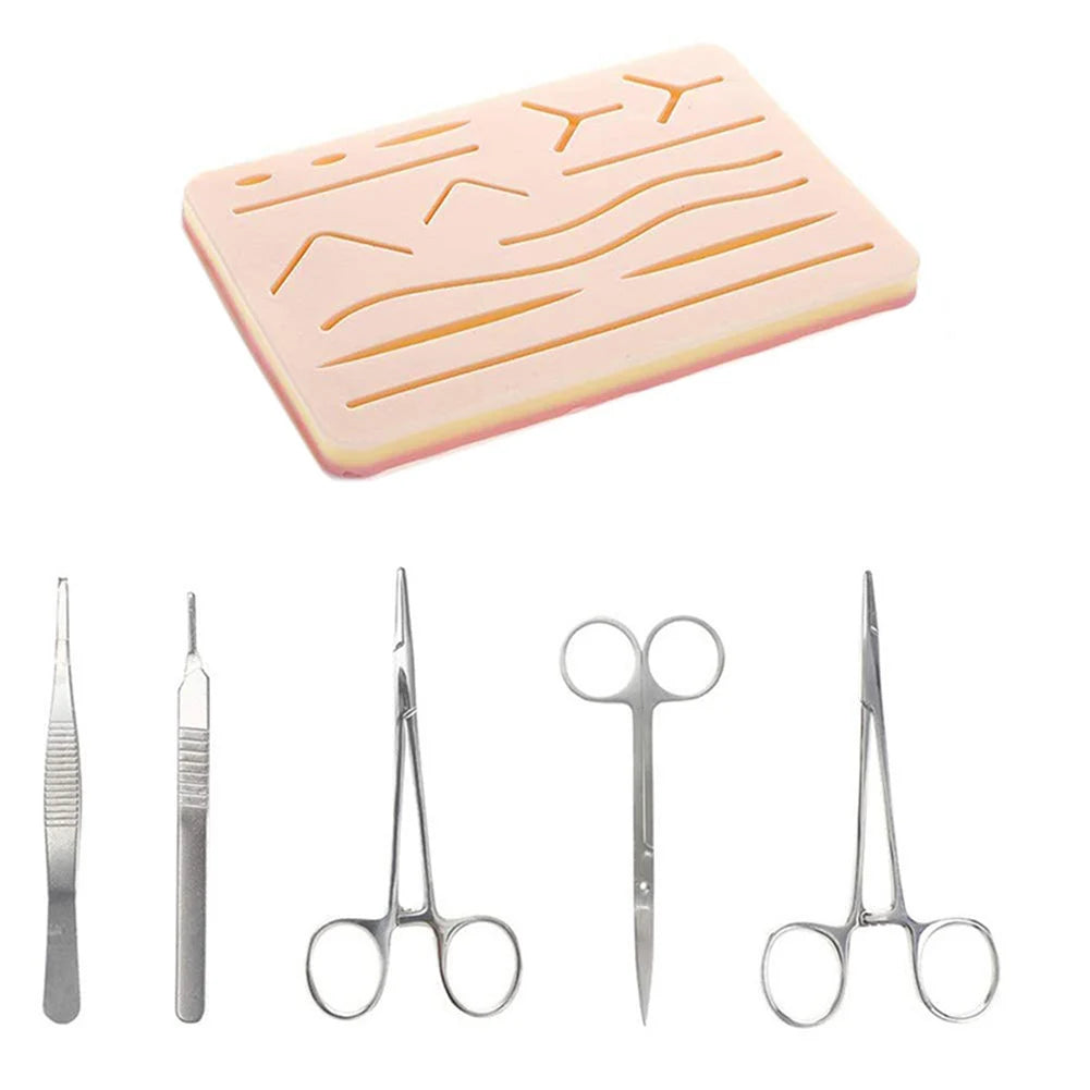 Kit de Pratique de Suture pour Étudiants en Médecine - Formation Chirurgicale avec Simulateur de Peau, Ensemble d'Outils d'Enseignement et Matériel Éducatif - BLACKBEARD OUTDOOR INDUSTRIES