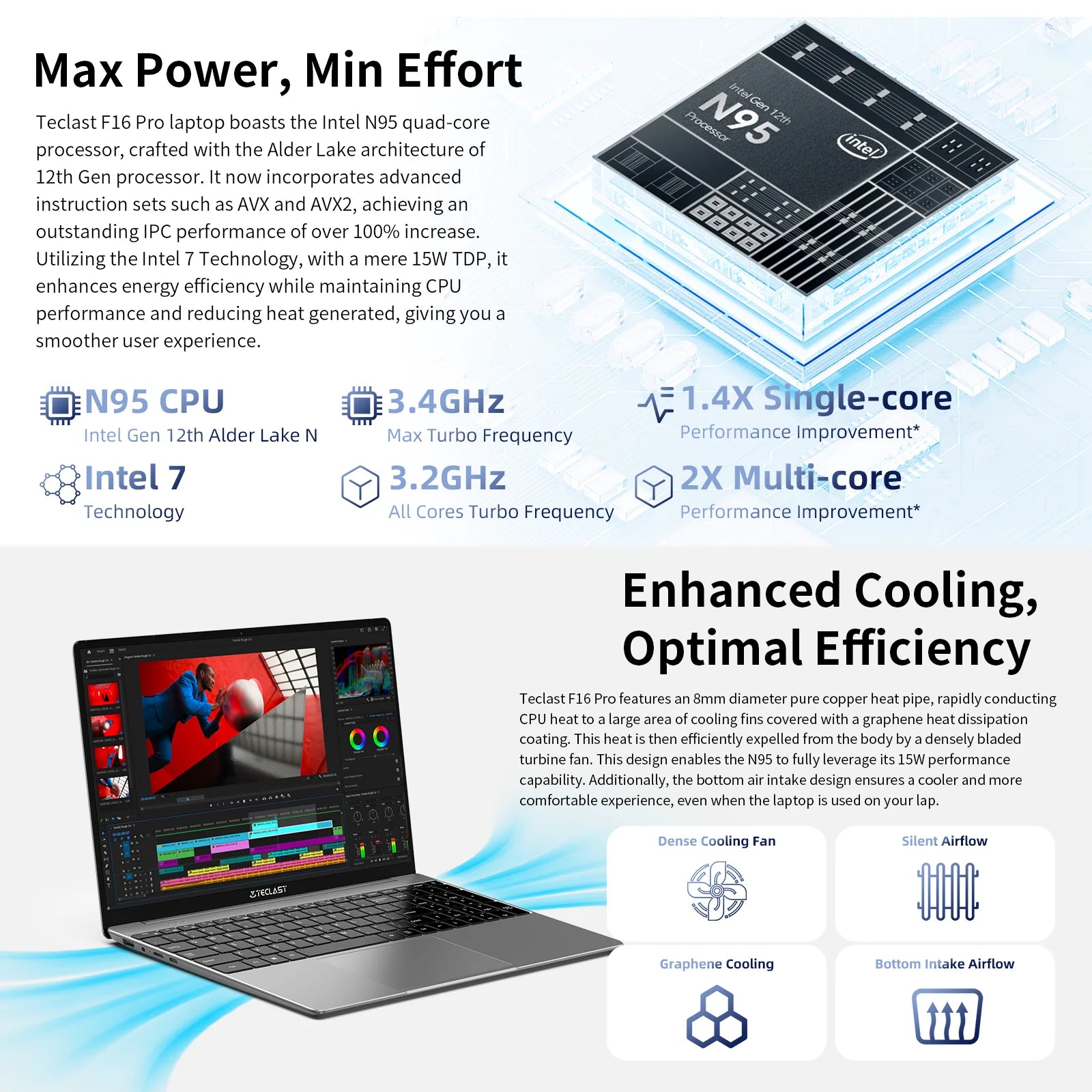 Teclast F16 Pro 15.6" FHD IPS | Intel N95 | 16GB DDR4 RAM | 512GB SSD | Windows 11 Pro - BLACKBEARD OUTDOOR INDUSTRIES