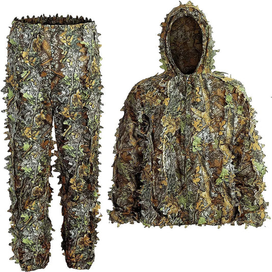 Combinaison Ghillie 3D Camouflage Tactique – Tenue de Chasse, Airsoft & Sniper | Homme, Femme, Enfant