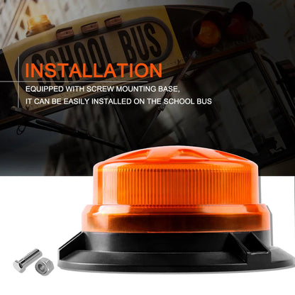 LED Feu Stroboscopique d'Urgence avec Base Magnétique - Lumière de Signalisation de Toit de Voiture (12V/24V) BLACKBEARD OUTDOOR INDUSTRIES