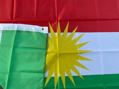 Drapeau Kurde - 90x150 cm (Kurdistan) BLACKBEARD OUTDOOR INDUSTRIES